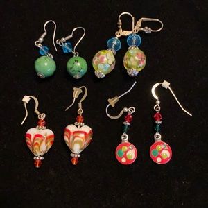 4 pair of seasonal earrings